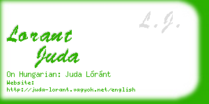 lorant juda business card